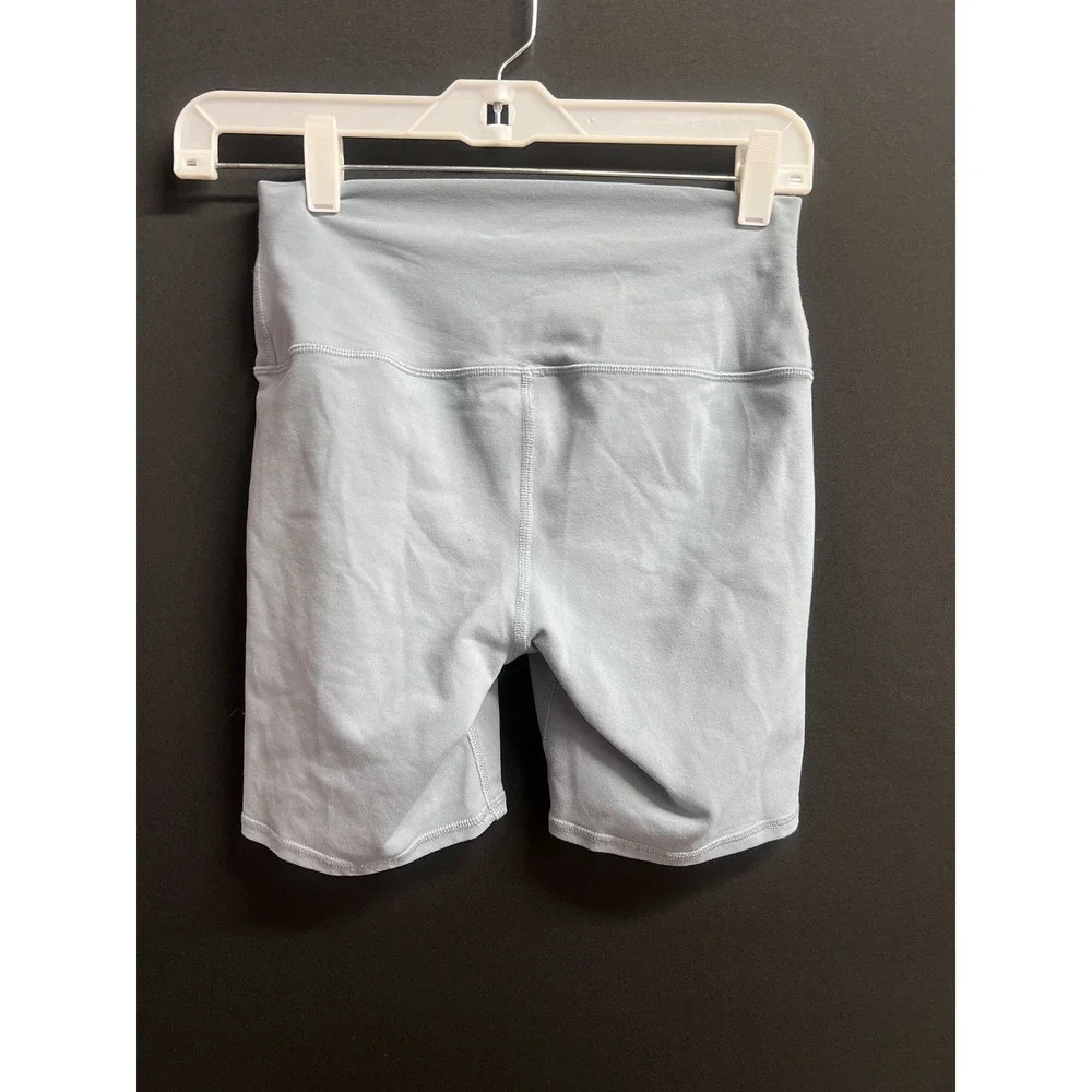 Alo Yoga Shorts Womens Sz Small Blue High Waist‎ Biker Activewear Athletic